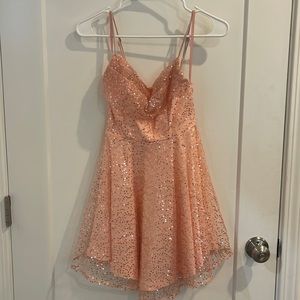 PINK SEQUINS DRESS
